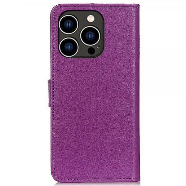iPhone 14 Pro Kotelo Litchi Violetti