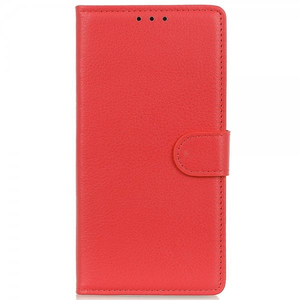 iPhone 14 Pro Kotelo Litchi Punainen