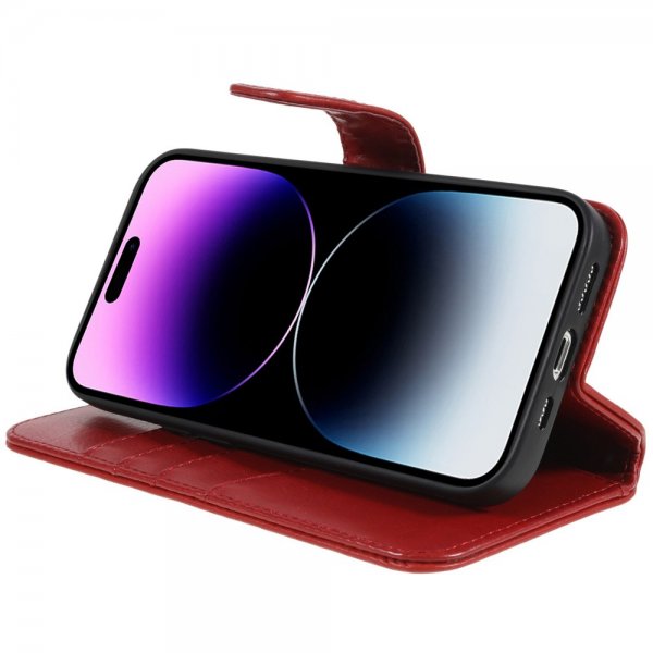iPhone 14 Pro Kotelo MagLeather Poppy Red