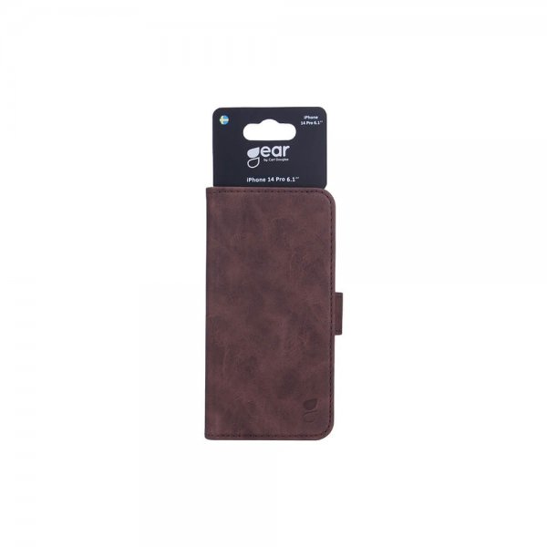 iPhone 14 Pro Kotelo Korttitaskulla Ruskea