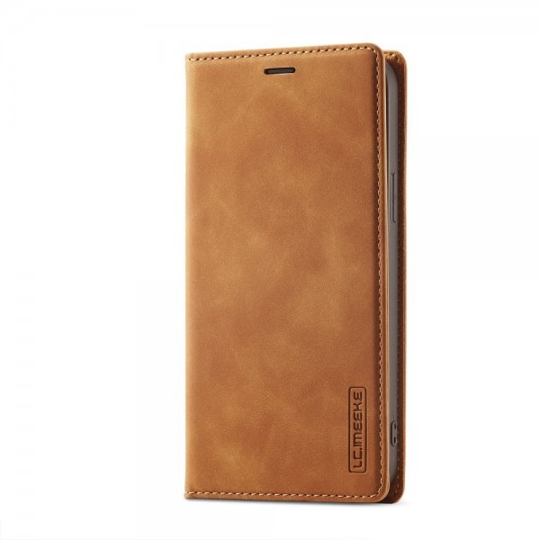 iPhone 14 Pro Kotelo Korttitaskulla Flip Ruskea