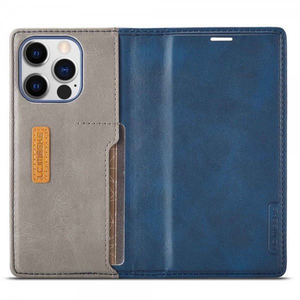 iPhone 14 Pro Max Kotelo Korttitasku Ulkopuoli Sininen