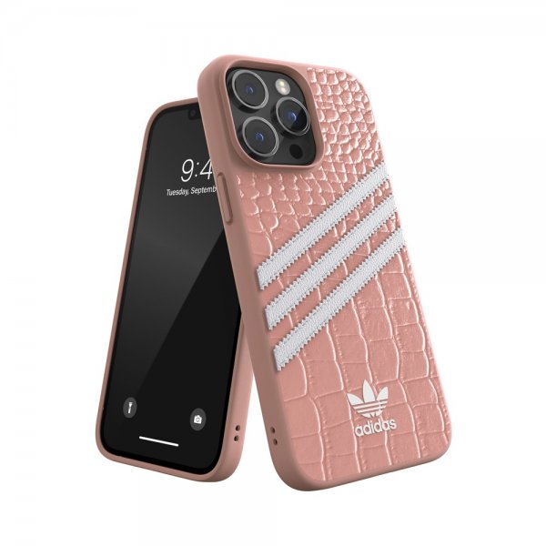 iPhone 14 Pro Max Kuori 3 Stripes Snap Case Alligator Pink