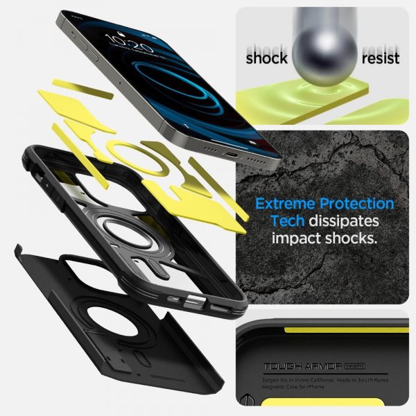 iPhone 14 Pro Max Kuori Tough Armor MagFit Musta
