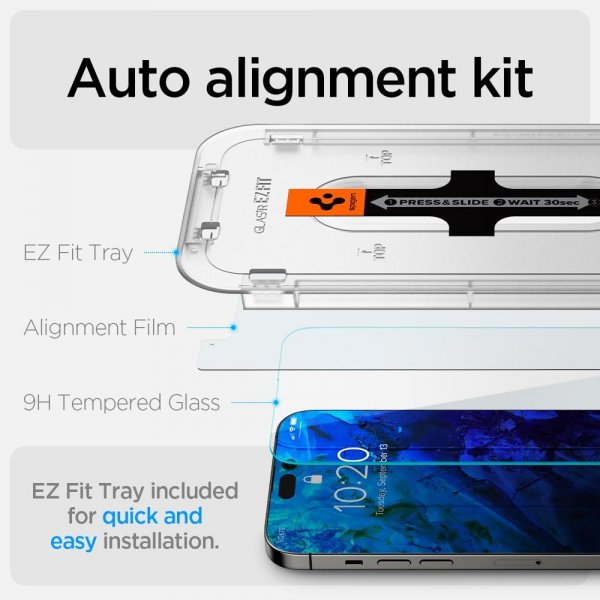iPhone 14 Pro Max Näytönsuoja GLAS.tR EZ Fit 2-pakkaus