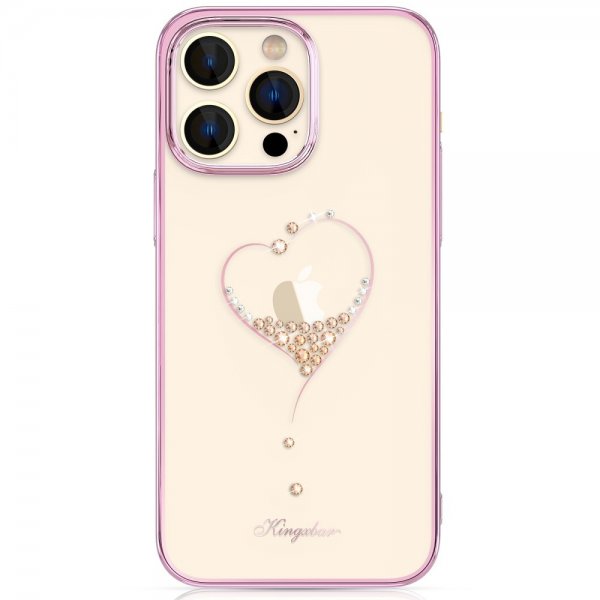 iPhone 14 Pro Kuori Sydänkuvio Ruusukulta