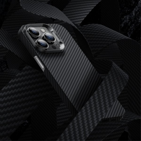 iPhone 14 Pro Kuori Kevlar MagSafe Musta