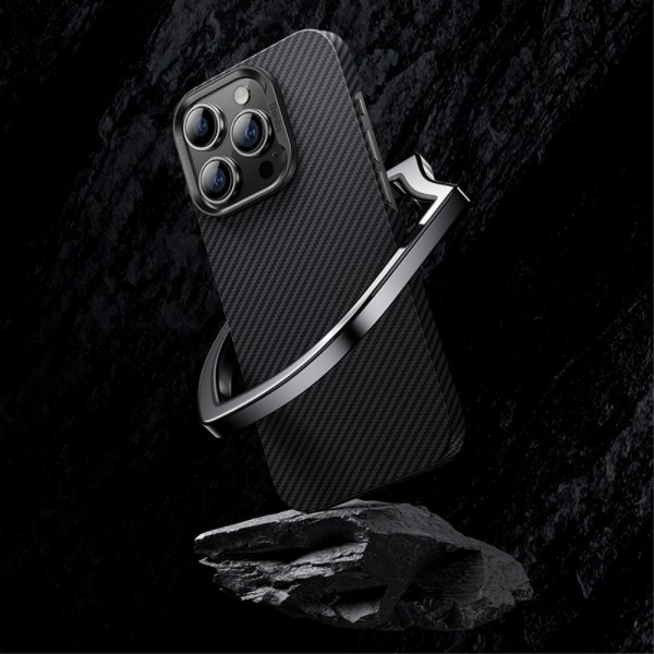 iPhone 14 Pro Kuori Kevlar MagSafe Musta