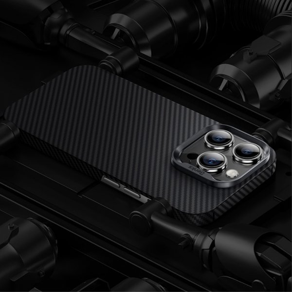 iPhone 14 Pro Kuori Kevlar MagSafe Musta