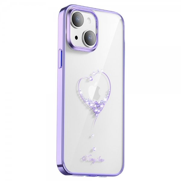 iPhone 14 Kuori Sydänkuvio Violetti
