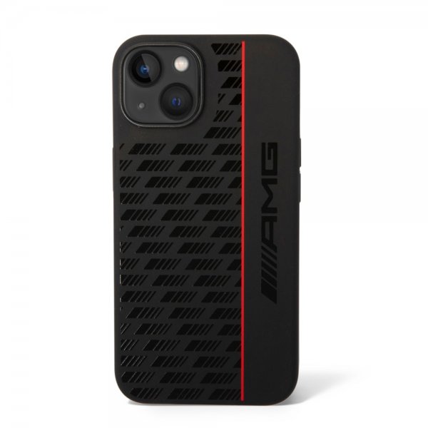 iPhone 14 Kuori Liquid Silicone Carbon Pattern Musta