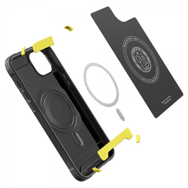 iPhone 14 Kuori Rugged Armor MagFit Matte Black