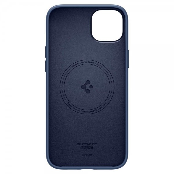 iPhone 14 Kuori Silicone Fit MagFit Navy Blue