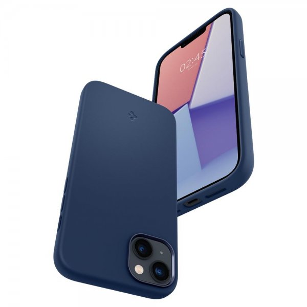iPhone 14 Kuori Silicone Fit MagFit Navy Blue