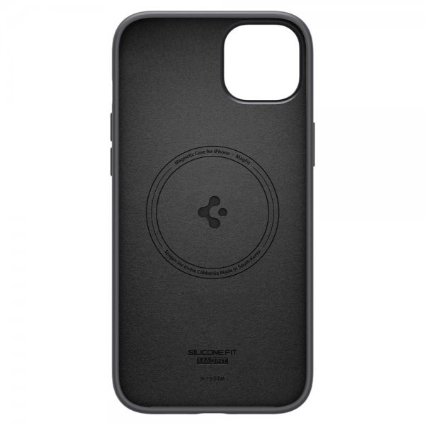 iPhone 14 Kuori Silicone Fit MagFit Musta