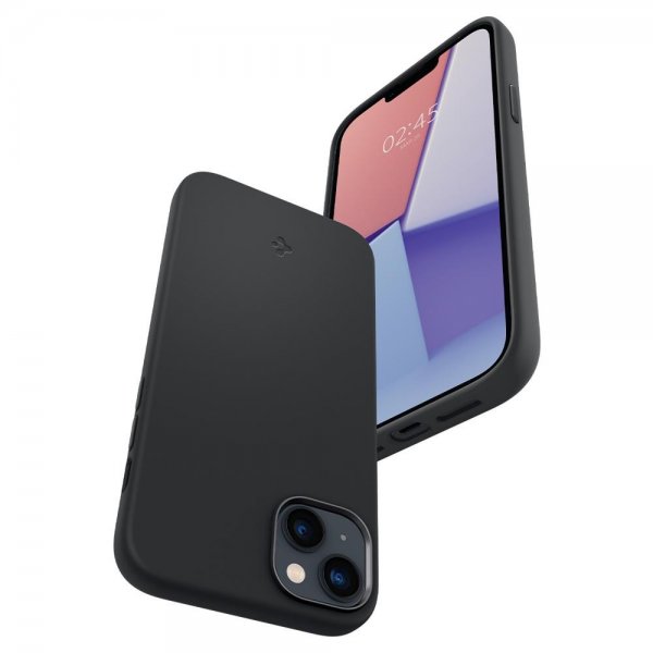 iPhone 14 Kuori Silicone Fit MagFit Musta