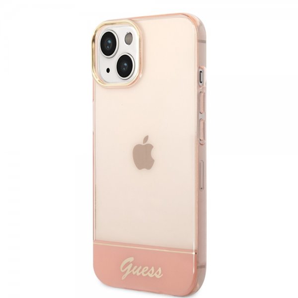 iPhone 14 Kuori Translucent Vaaleanpunainen
