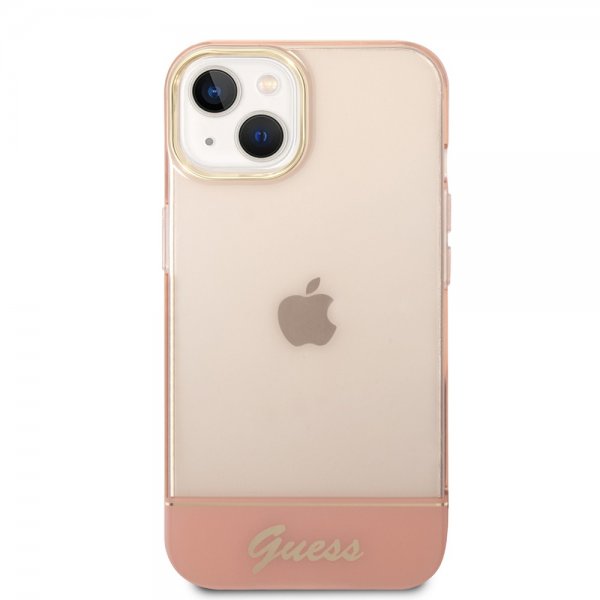 iPhone 14 Kuori Translucent Vaaleanpunainen