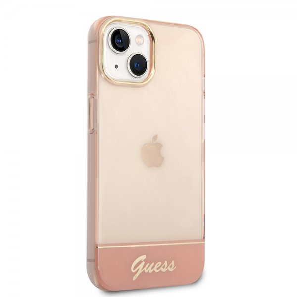 iPhone 14 Kuori Translucent Vaaleanpunainen