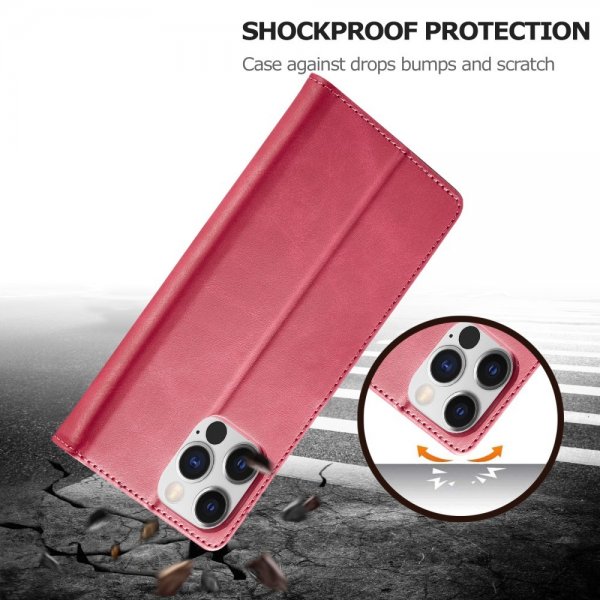 iPhone 15 Pro Kotelo Korttitaskulla Telinetoiminto Magenta