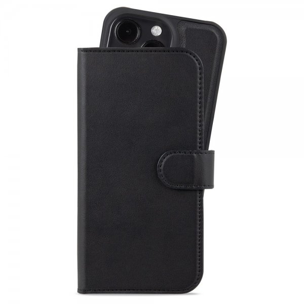 iPhone 15 Pro Fodral Wallet Case Magnet Plus Svart