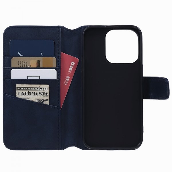 iPhone 15 Pro Max Kotelo Essential Leather Heron Blue