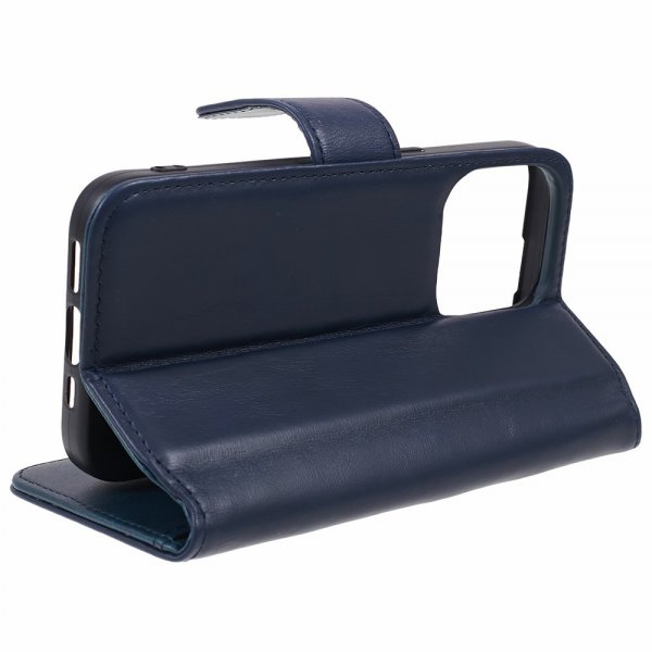 iPhone 15 Pro Max Kotelo Essential Leather Heron Blue