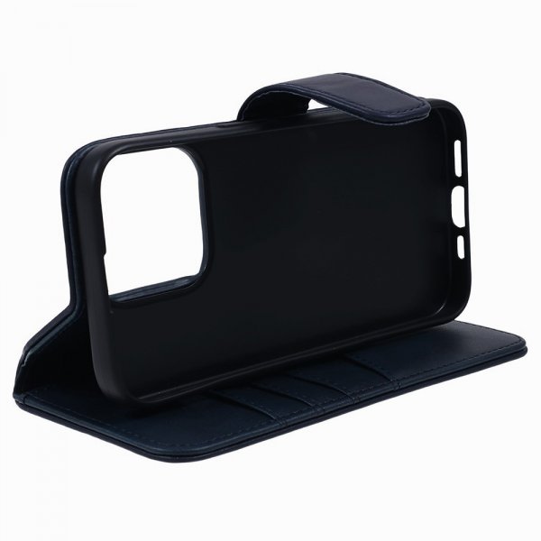 iPhone 15 Pro Max Kotelo Essential Leather Heron Blue