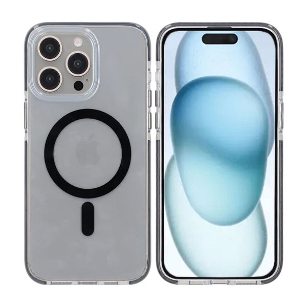iPhone 15 Pro Max Kuori Iskunkestävä MagSafe Musta