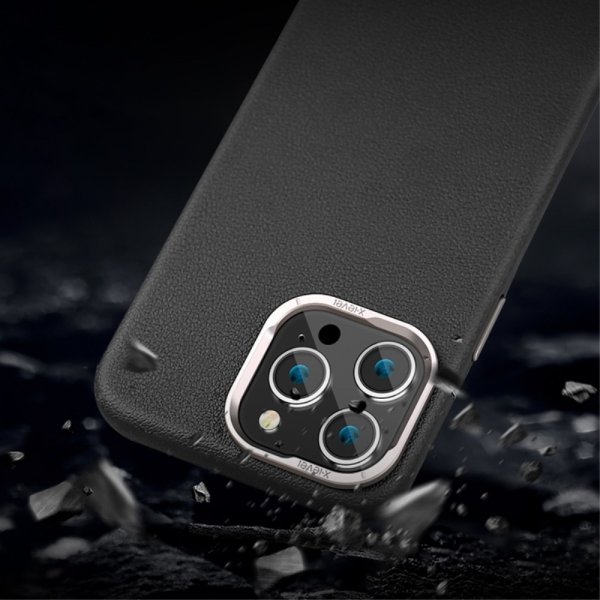 iPhone 15 Pro Max Kuori Nahkarakenne MagSafe Musta