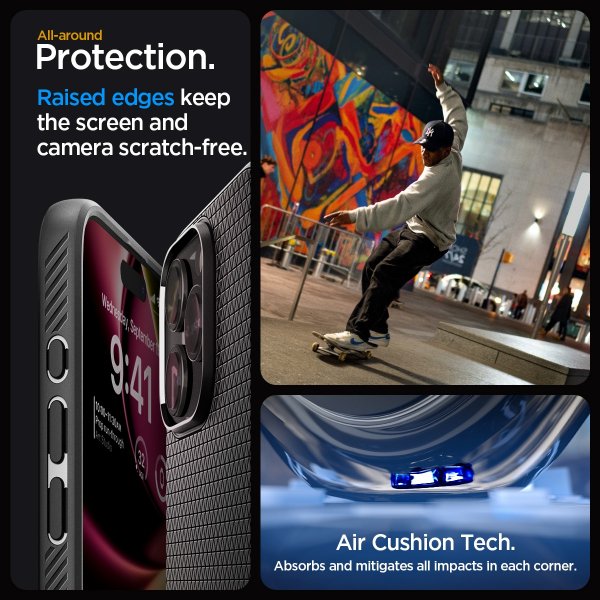 iPhone 15 Pro Max Kuori Liquid Air Matte Black