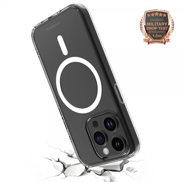 iPhone 15 Pro Max Kuori Mag Steady Läpinäkyvä