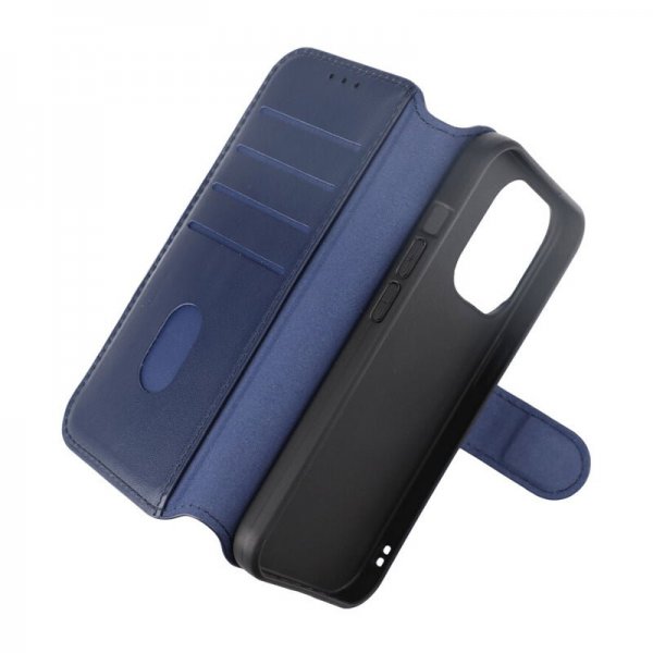 iPhone 15 Pro Kotelo Aito Nahka Sininen