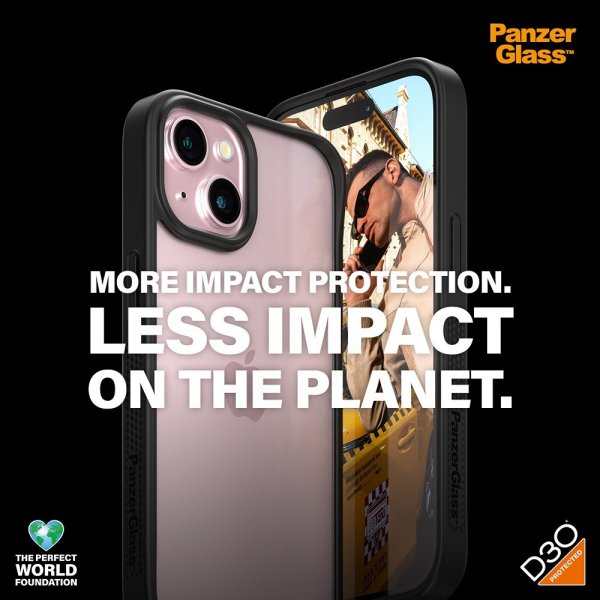 iPhone 15 Kuori ClearCase D3O Musta