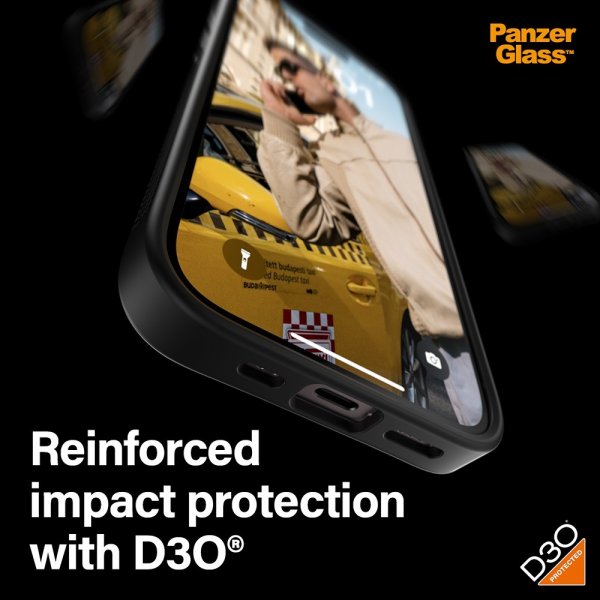 iPhone 15 Kuori ClearCase D3O Musta