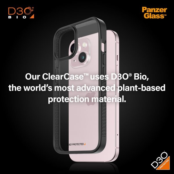 iPhone 15 Kuori ClearCase D3O Musta