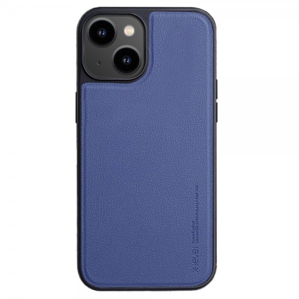 iPhone 15 Kuori Tekonahka MagSafe Sininen