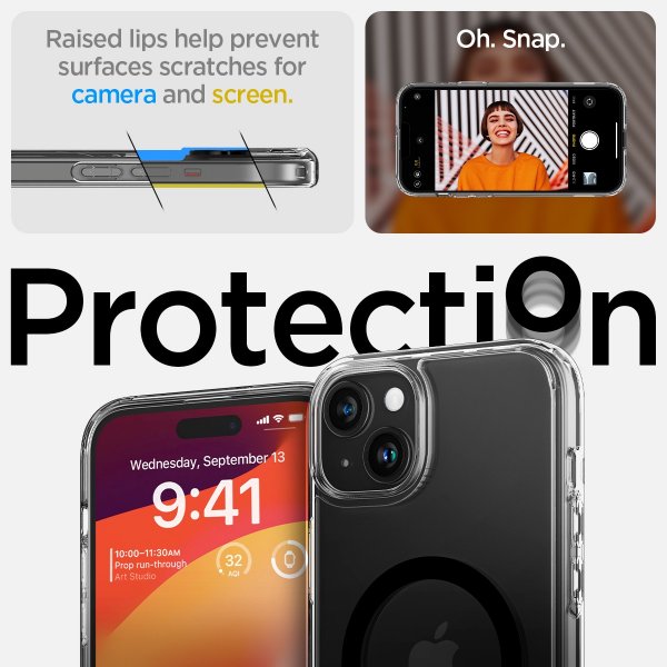 iPhone 15 Kuori Ultra Hybrid S MagFit Musta