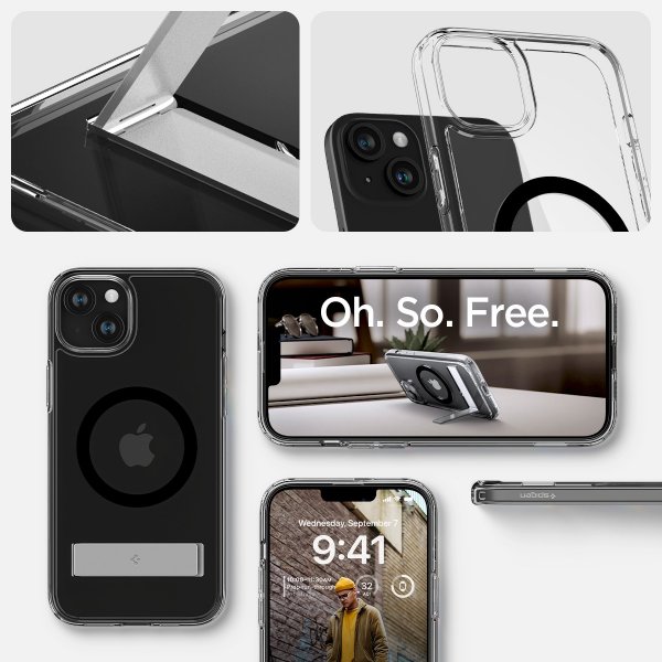 iPhone 15 Kuori Ultra Hybrid S MagFit Musta