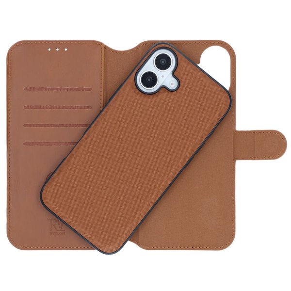 iPhone 16 Kotelo Detachable Wallet Case Ruskea