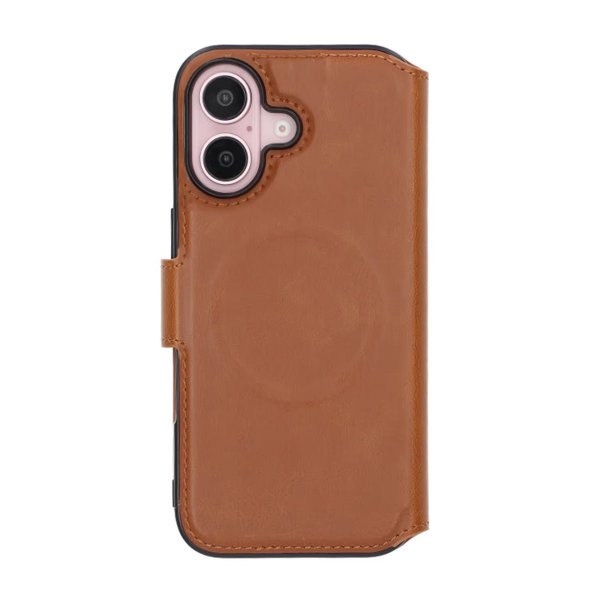 iPhone 16 Kotelo 4 Korttitaskulla MagSafe Ruskea