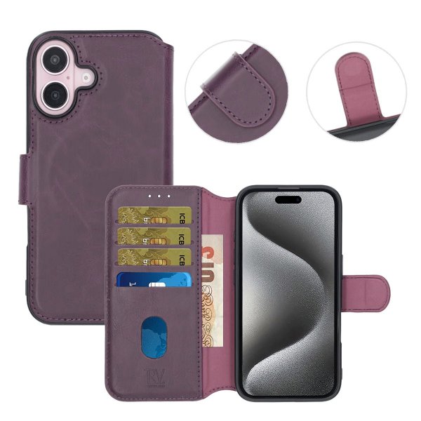 iPhone 16 Kotelo 4 Korttitaskulla MagSafe Violetti