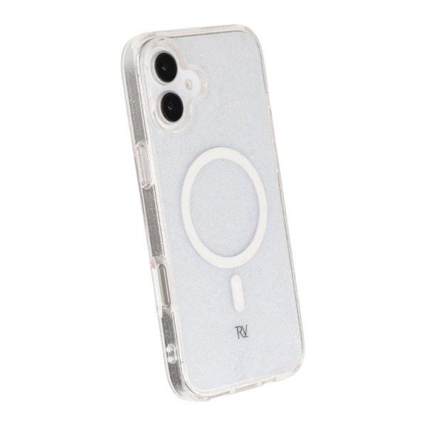 iPhone 16 Plus Kuori Glitter MagSafe Valkoinen