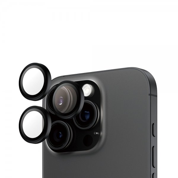iPhone 16 Pro/iPhone 16 Pro Max Kameran suoja Hoops Musta