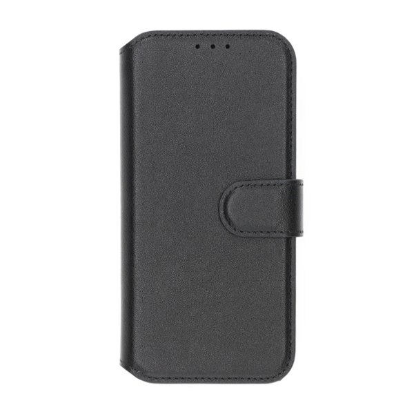 iPhone 16 Pro Max Kotelo Aito nahka Korttitaskuja Musta