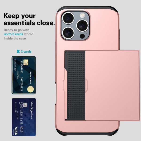 iPhone 16 Pro Max Kuori Card Slide Harmaa