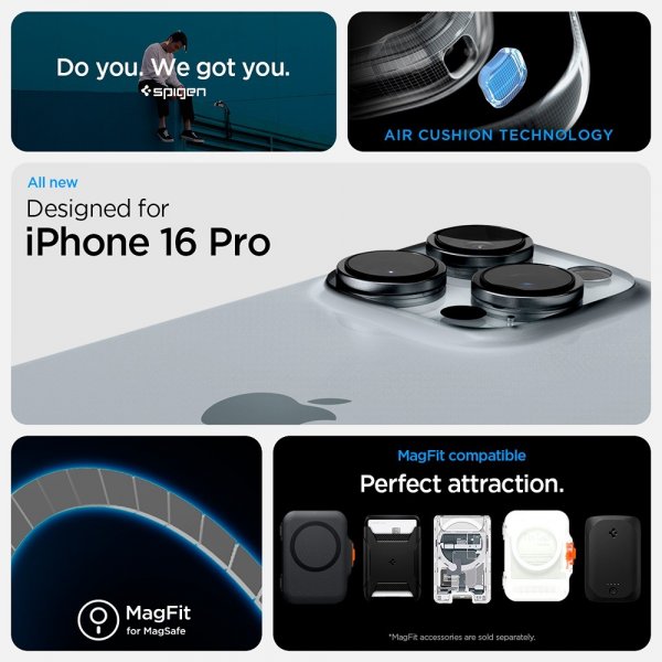 iPhone 16 Pro Kuori Ultra Hybrid T MagFit Frost Black