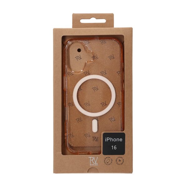 iPhone 16 Kuori Glitter MagSafe Kulta