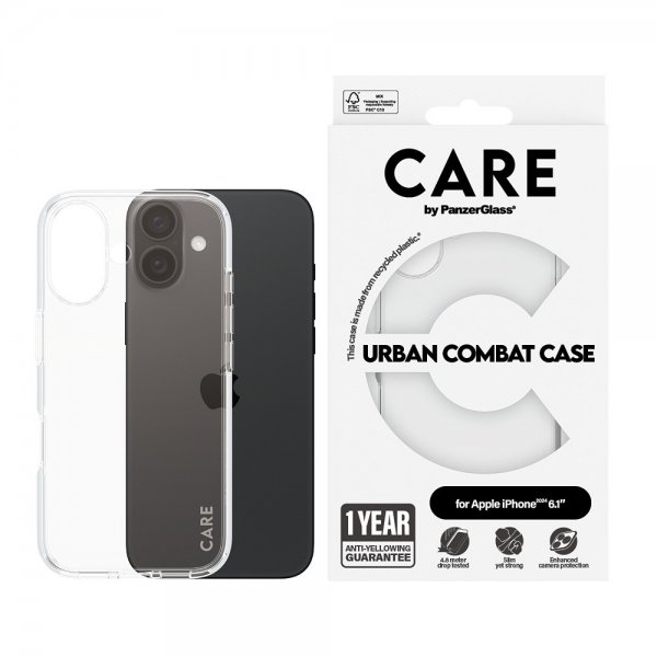 iPhone 16 Kuori Urban Combat Läpinäkyvä
