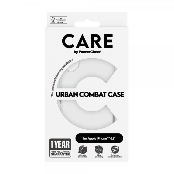 iPhone 16 Kuori Urban Combat Läpinäkyvä